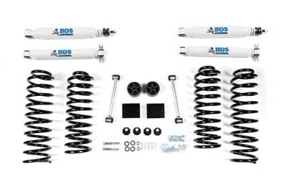 BDS 2 Inch Lift Kit w/NX2 Shocks Coil Spring for Jeep Wrangler JK (07-11) 4-Door (1402H)