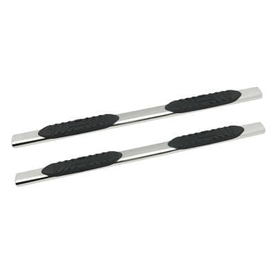 TUFF BAR 5" Stainless Steel Oval Straight Tube Step Bar 2019-2023 Silverado/Sierra 1500 & 2020-2022 Silverado/Sierra HD Crew Cab Stainless Steel (5-50314)