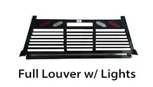 Roughneck Bolt On Head - Full Louver w/ Lights 2019+ Silverado/Sierra 1500 & 2020+ Silverado/Sierra 2500/3500 (BHRFLWL-GM19B)
