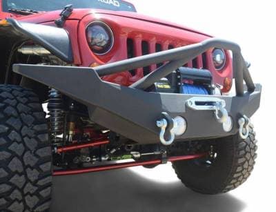 DV8 - Front Bumper Full Length w/ Skid Plate 2007-2018 Wrangler JK (FBSHTB-10)