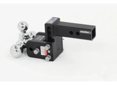 B & W Tow & Stow for GM Multi-Pro Tailgate Tri Ball 2" Hitch 2.5" Drop / 3.5" Rise Black (TS10064BMP)