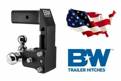 B & W Tow & Stow for GM Multi-Pro Tailgate Tri Ball 2.5" Hitch 7" Drop/ 7.5" Rise Black (TS20067BMP)