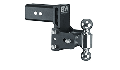 B & W Tow & Stow 8" Model Dual Ball 3" Hitch (Class V) 5" Drop / 5.5" Rise Black (TS30037B)