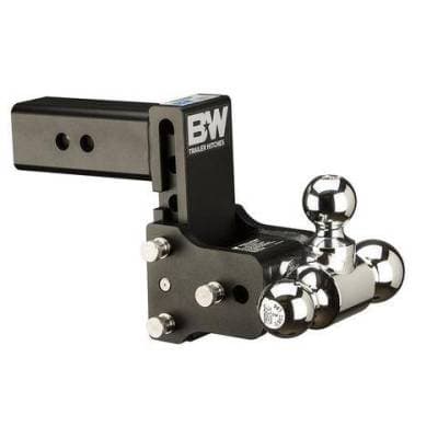 B & W Tow & Stow 8" Model Tri Ball 3" Hitch (Class V) 5" Drop / 5.5" Rise Black (TS30048B)