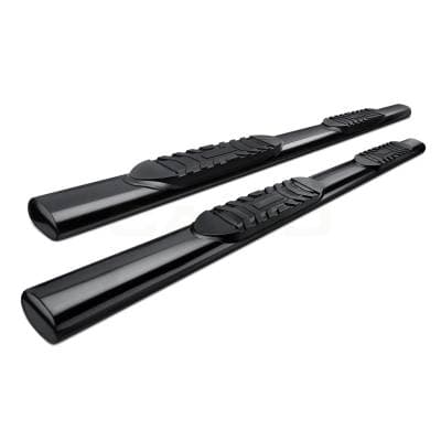 TUFF BAR 5" Black Oval Straight Tube Step Bar 2019-2021 Silverado/Sierra 1500 & 2020 -2023 Silverado/Sierra 2500/3500 Crew Cab Black (5-55314)