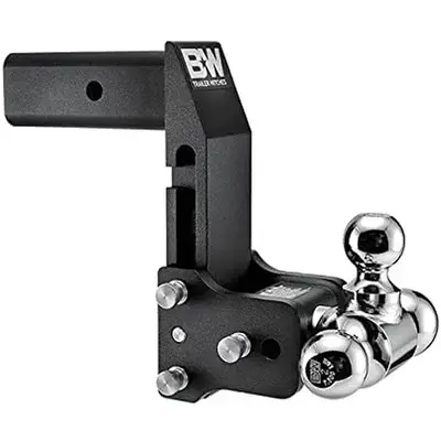 B & W Tow & Stow for Multi-Pro Tailgate Tri-Ball 2" Hitch 4.5" Drop/ 5.5" Rise Black (TS10066BMP)