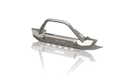 CrawlTek Pyro Mid-Width Front Bumper with Flat Top Stinger Jeep Wrangler CJ/YJ/TJ (CWLTJ10221)