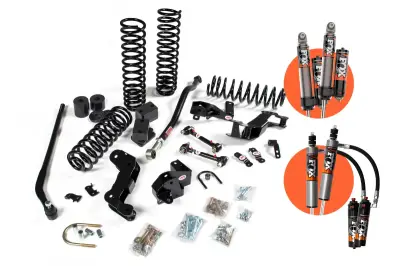 JKS 3.5" Lift Kit J-Kontrol w/Fox 2.5 Performance Elite Shocks for Wrangler JK 4-Door (JSPEC108PES)