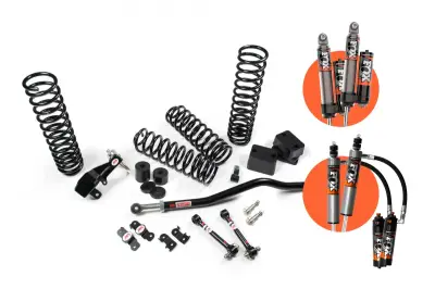 JKS 3.5" Lift Kit J-Venture w/Fox 2.5 Performance Elite Shocks for Wrangler JK 2-Door (JSPEC101PES)
